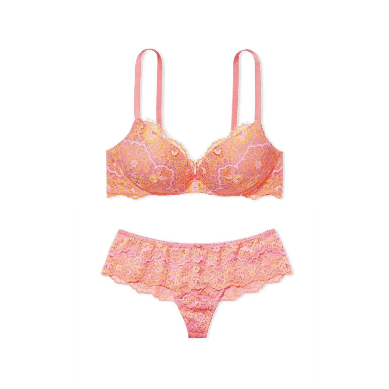 Комплект білизни Dream Angel Lightly Lined Wireless Bra & Thong Panty Cocktail Pink