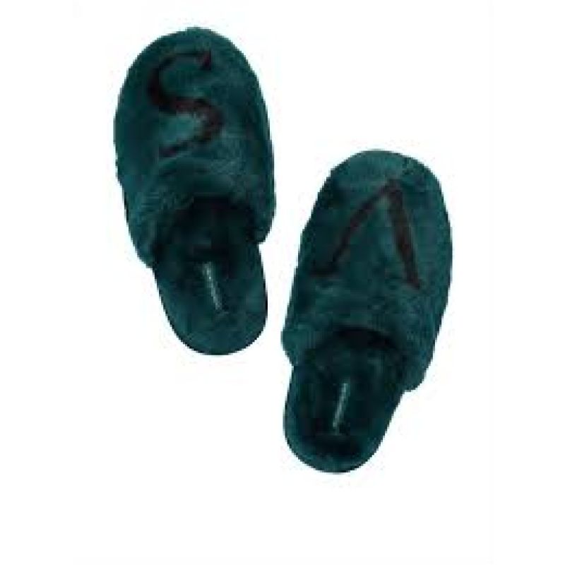 Домашні тапочки Closed Toe Faux Fur Slipper Deepest Green
