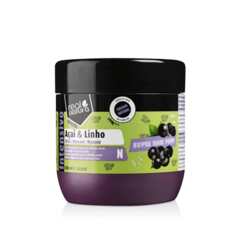 Маска для сухого і кучерявого волосся від Acai & Linho Real Natura