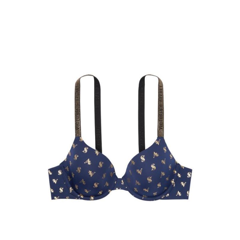 Бюстгальтер T-Shirt Lightly Push-Up Bra Blue VS