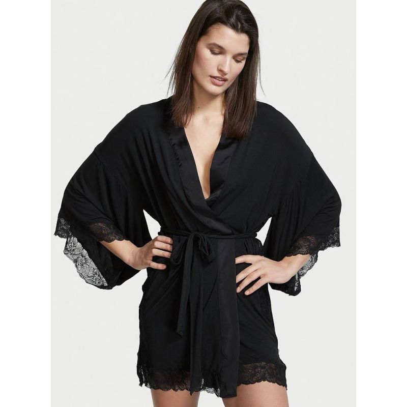 Хала Modal Lace-Trim Robe
