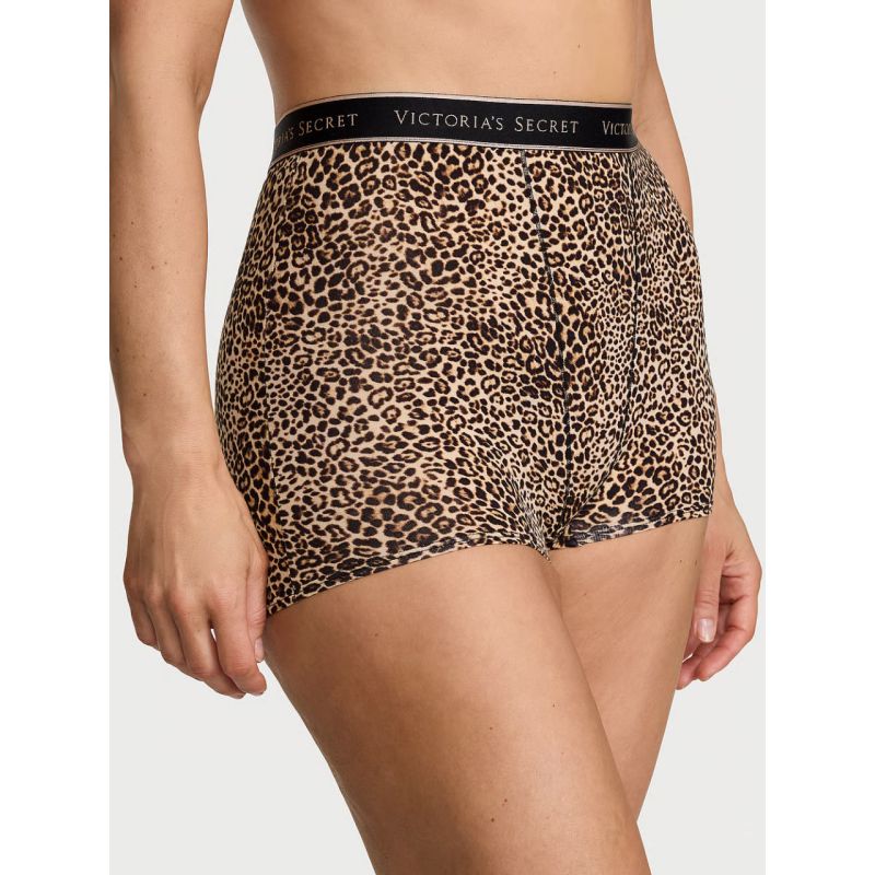 Трусики Logo Cotton High-Waist Boyshort Panty Leopard