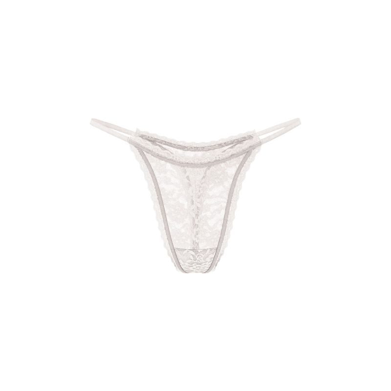 Трусики Lace String Thong Panty Coconut White