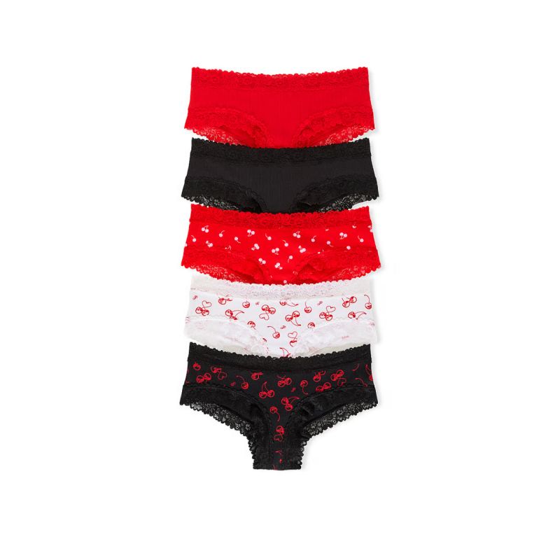 Набір трусиків 5-Pack Wink Lace Cheeky Panties Cherry