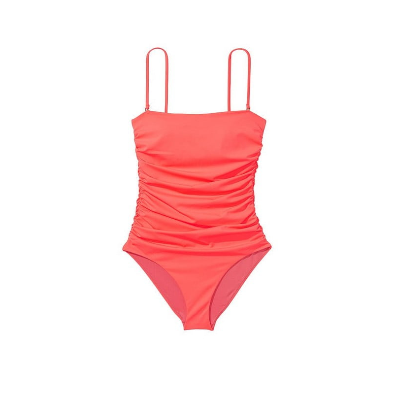 Суцільний купальник Ruched One-Piece Swimsuit Coral Blaze