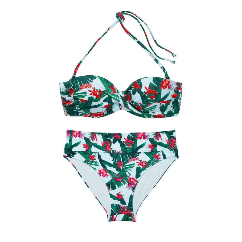 Купальник Mix-and-Match Bandeau Blue Palm