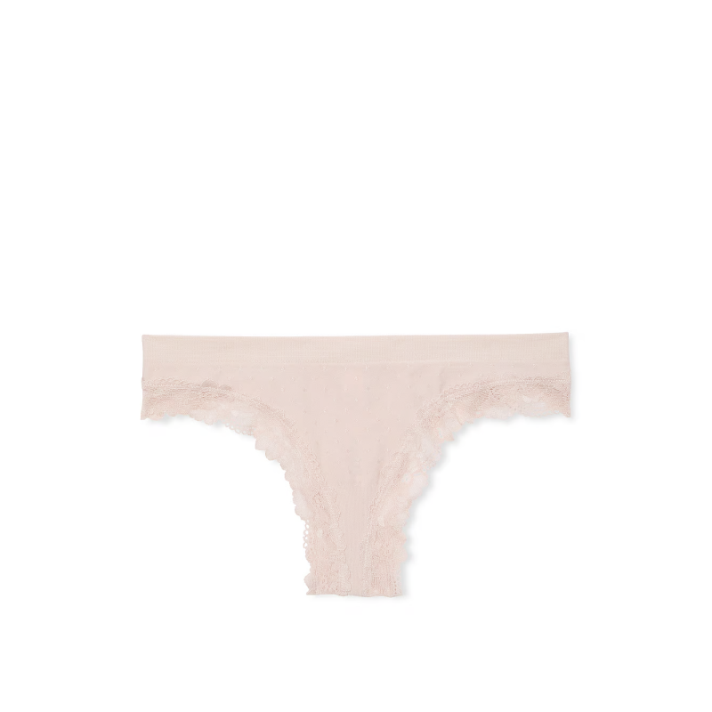 Трусики Seamless Lace-Trim Thong Panty Glaze