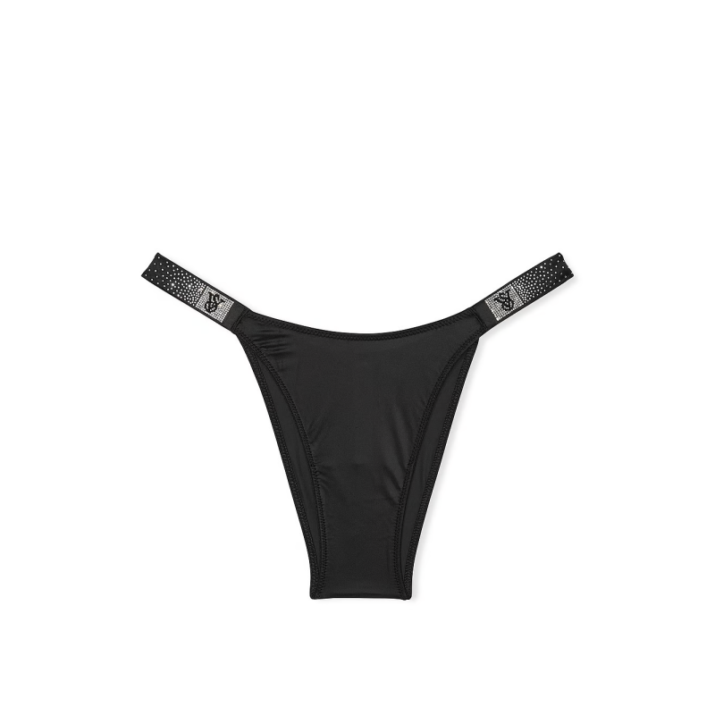 Трусики Very Sexy Scattered Shine Strap Brazilian Panty Black
