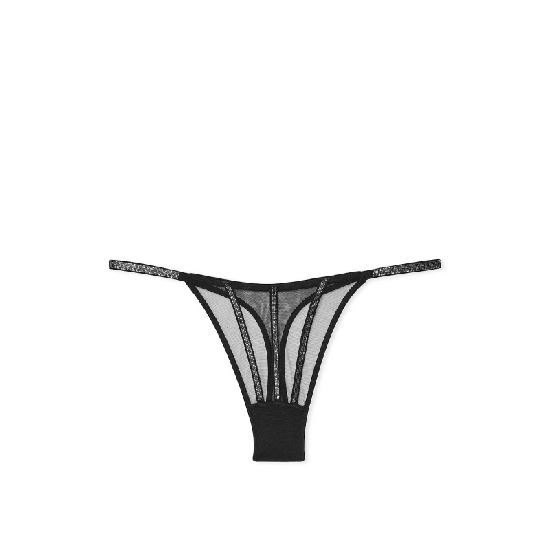 Трусики Sheer Shine Thong Panty Black