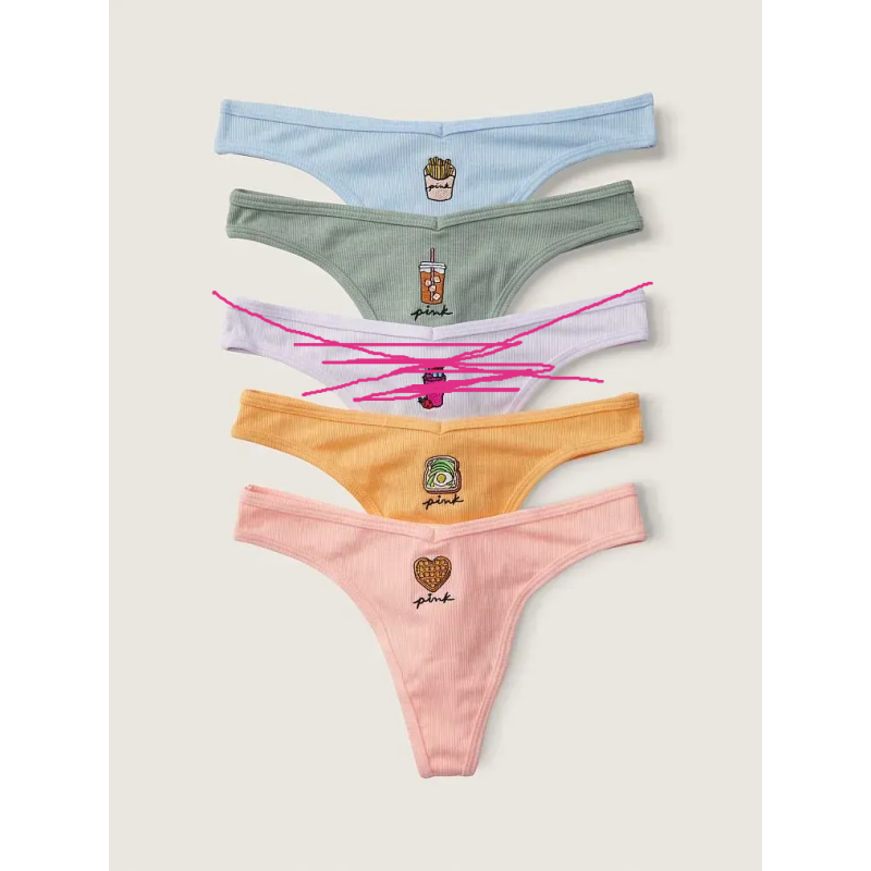 Набір трусиків 4-Pack Logo Cotton Thong Panties Multi