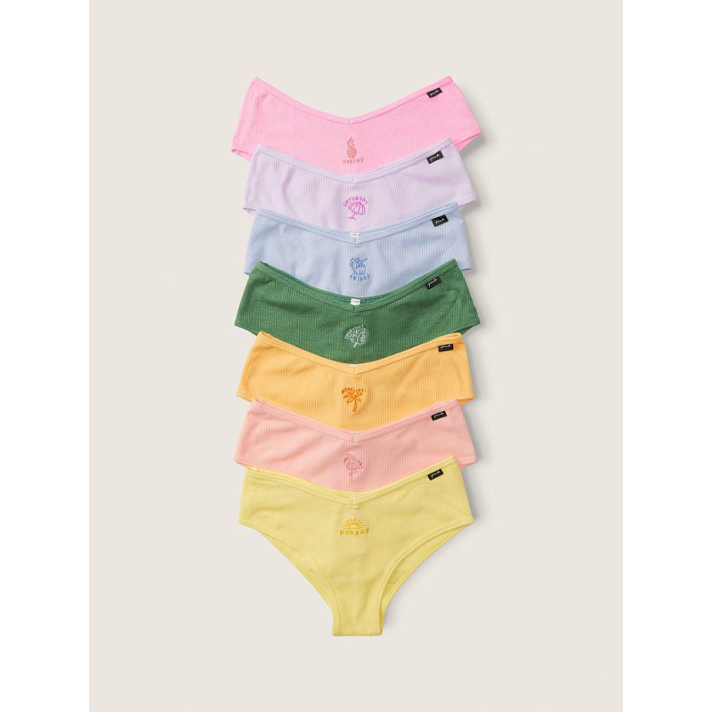 Набір жіночих трусиків 7-Pack Cotton Cheeky Panties Weeks