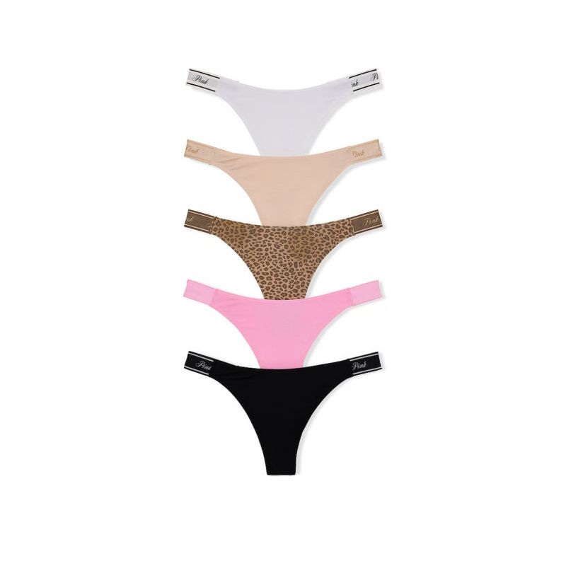 Набір трусиків 5-Pack Logo Cotton Thong Panties Leo