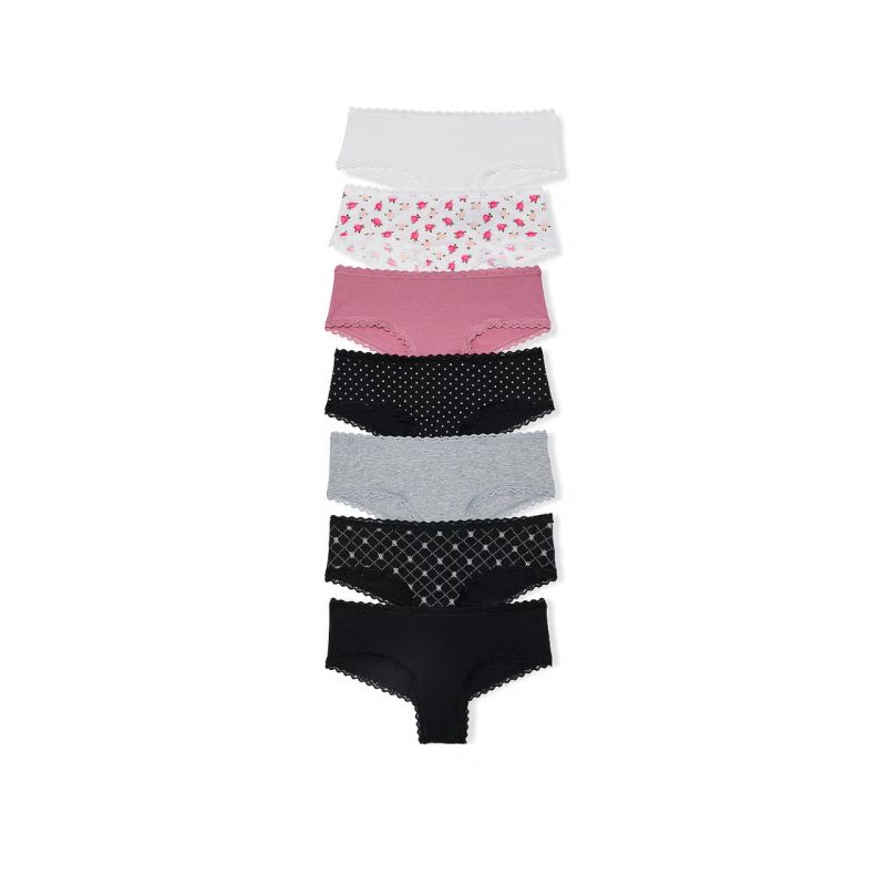 Набір трусиків 7-Pack Days of the Week Lace-Trim Cheeky Panties