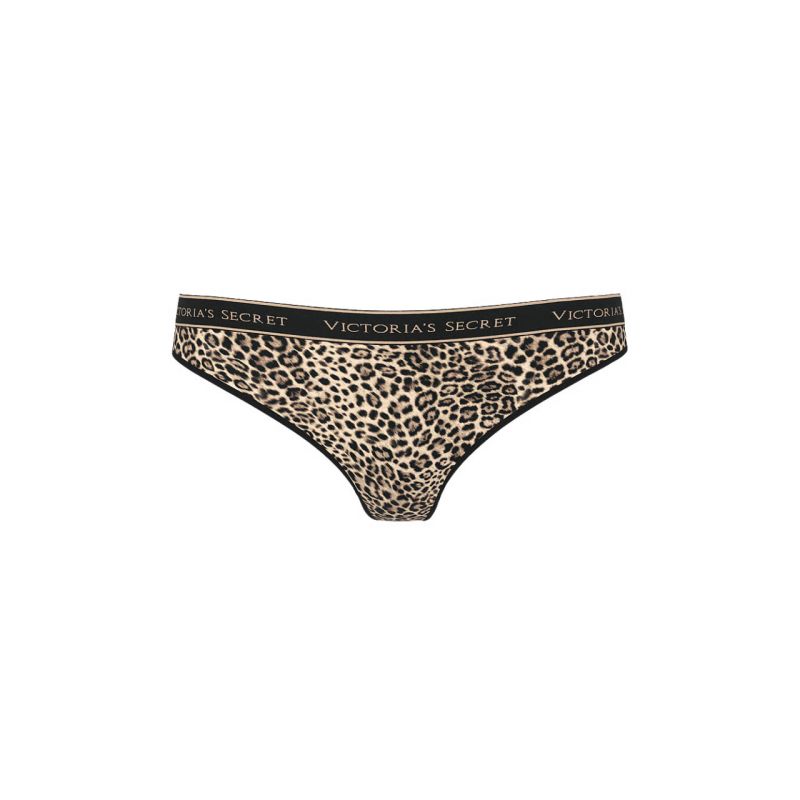 Трусики Logo Cotton Thong Panty Leopard