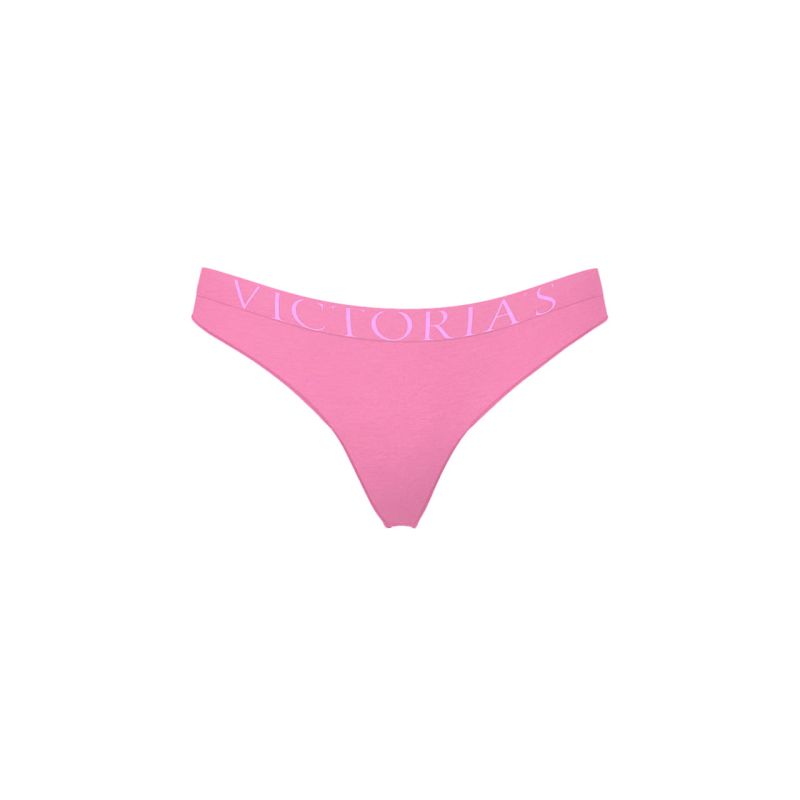 Трусики Exploded Logo Cotton Thong Panty Pink Sugar