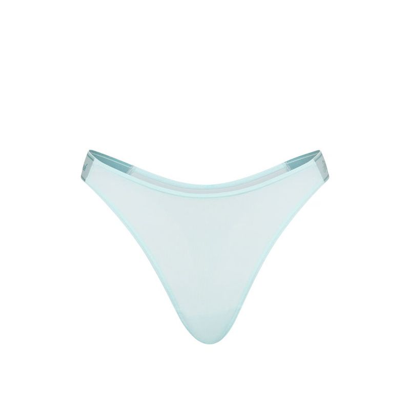Трусики Logo Cotton High-Leg Thong Panty Spray Blue