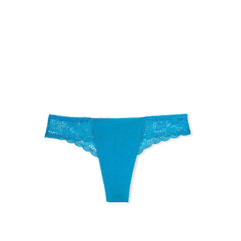 Трусики Cotton Thong Panty Blue N