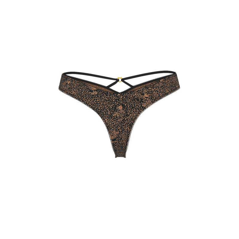 Трусики Strappy-Back Charm High-Leg Thong Panty Leopards