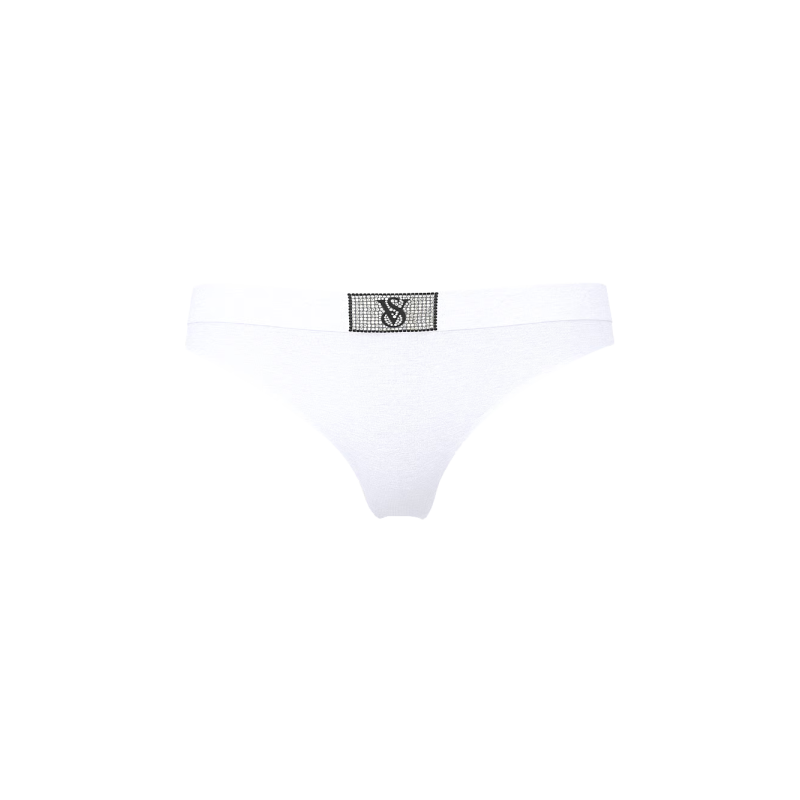 Трусики Logo Cotton Shine Patch Thong Panty White