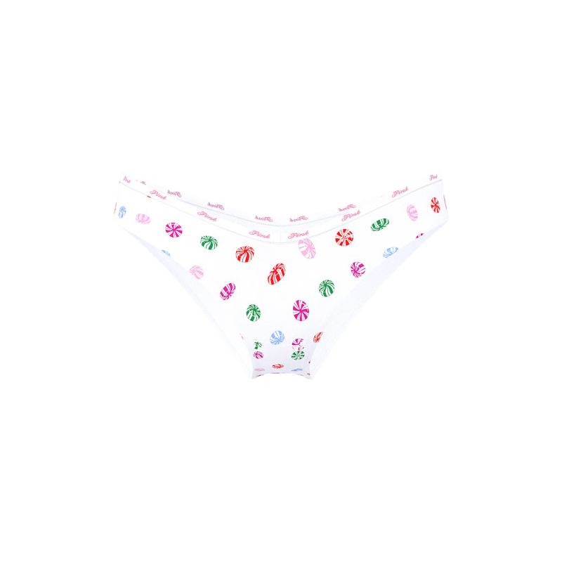 Трусики Logo Cotton Tanga Panty White Candy Print