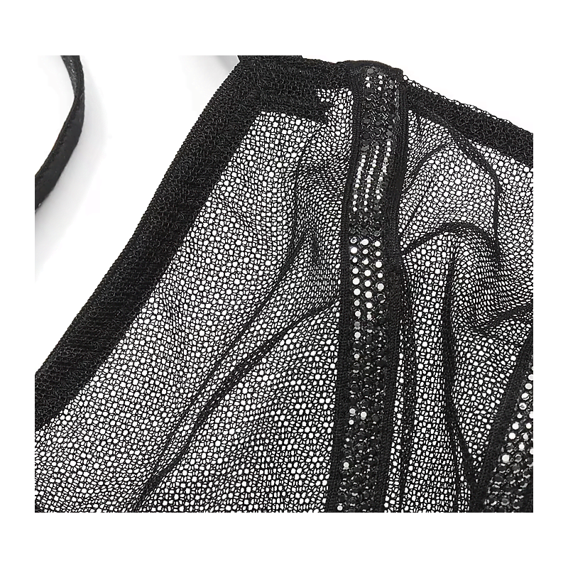 Комплект білизни Sheer Shine Low-Cut Demi Bra & Thong Panty Black VS