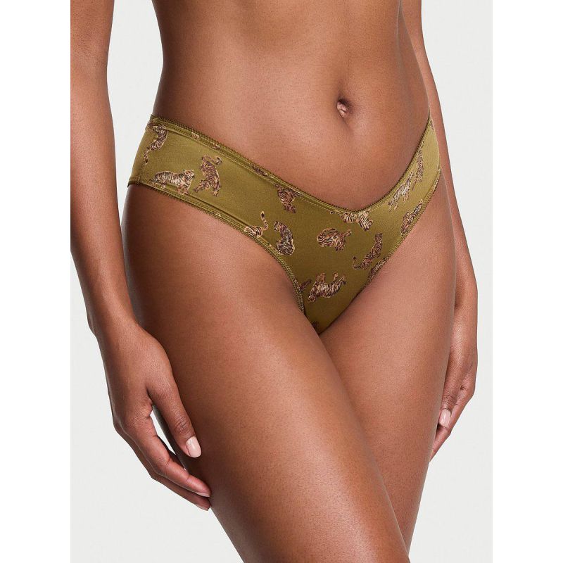 Трусики Strappy Back High-Leg Cheeky Panty Green Chameleon Tigers