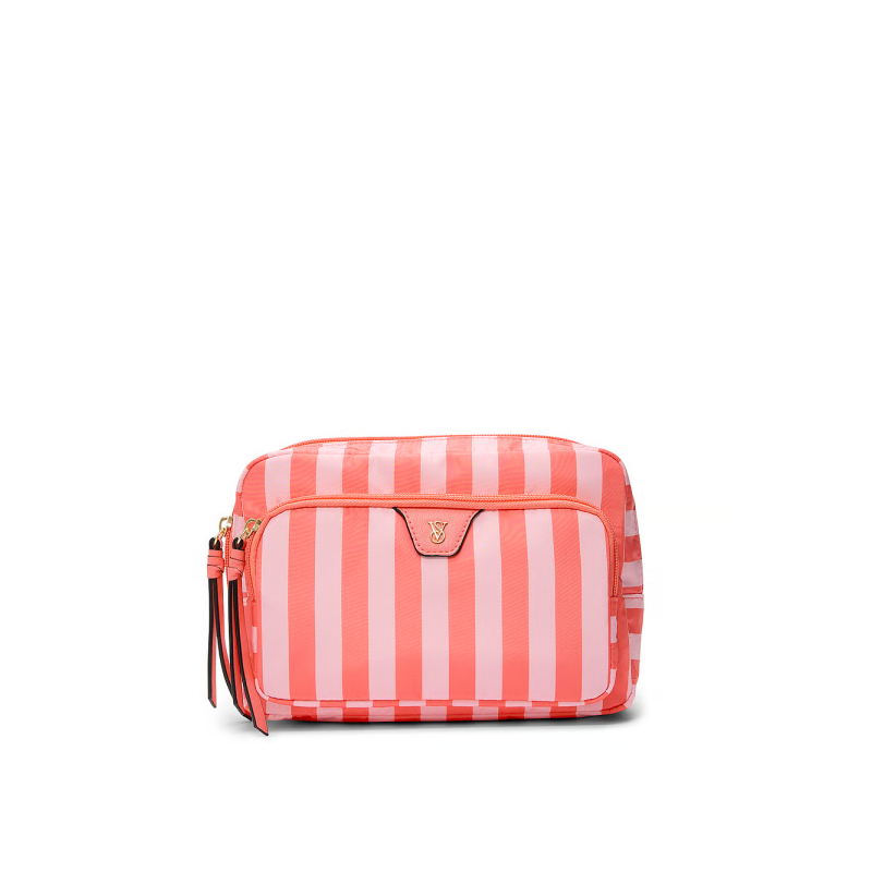 Косметичка Glam Bag Travel Makeup Pouch Glow Orange Stripe