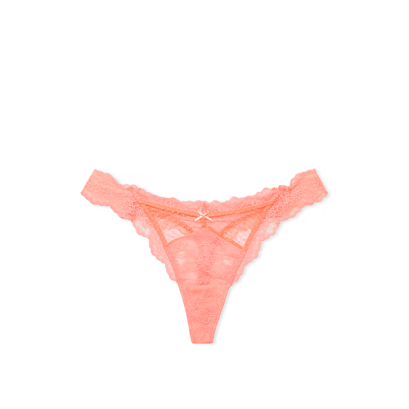 Трусики Dream Angels Lace-Trim Thong Panty Neon Nectar
