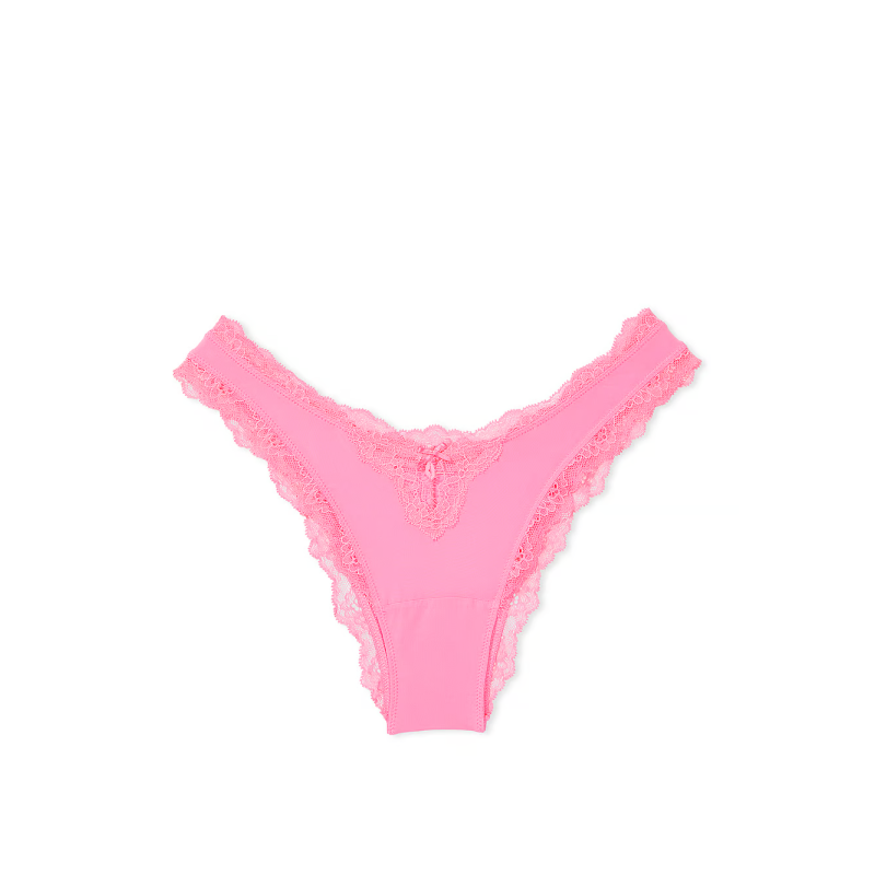 Трусики Dream Angels Smooth & Lace Brazilian Panty Pink