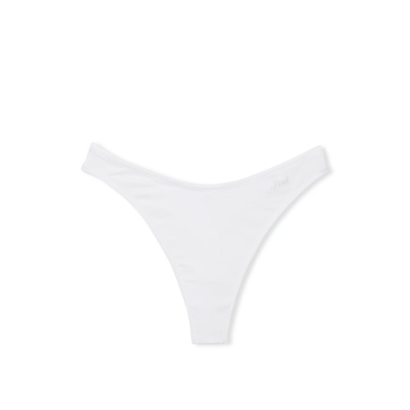 Трусики Cotton High-Leg Thong Panty White