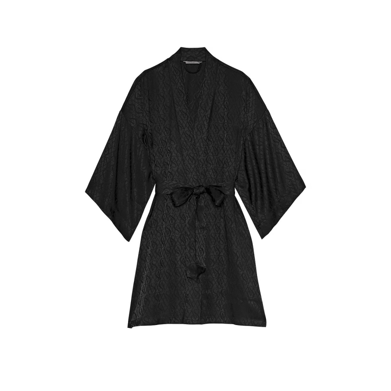 Сатиновий халат The Tour '23 Icon Satin Robe Black