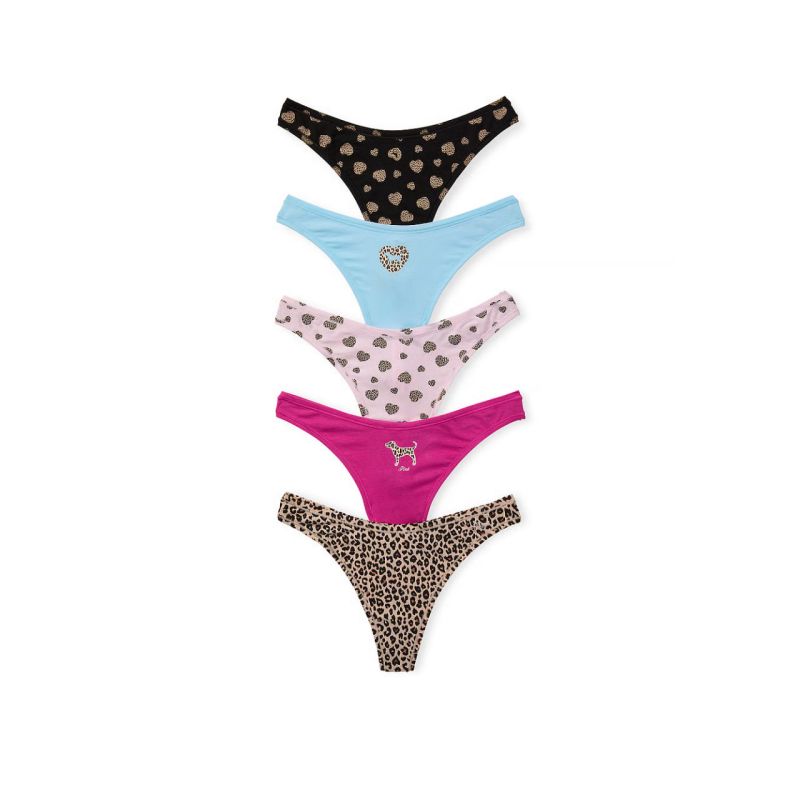 Набір трусиків 5-Pack Cotton Thong Panties Leo