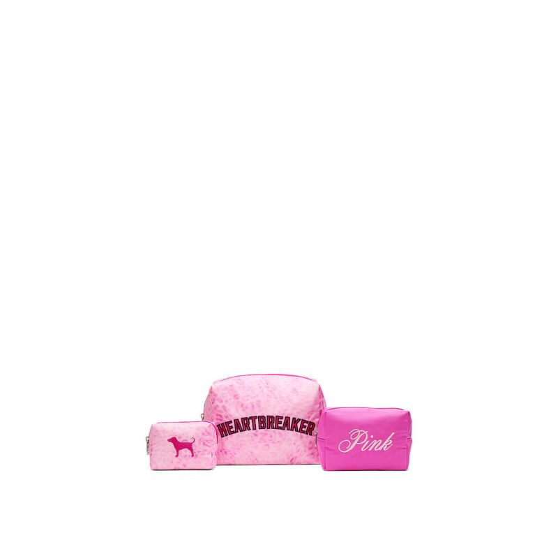 Косметичка Makeup Bag Trio Pink Leopard