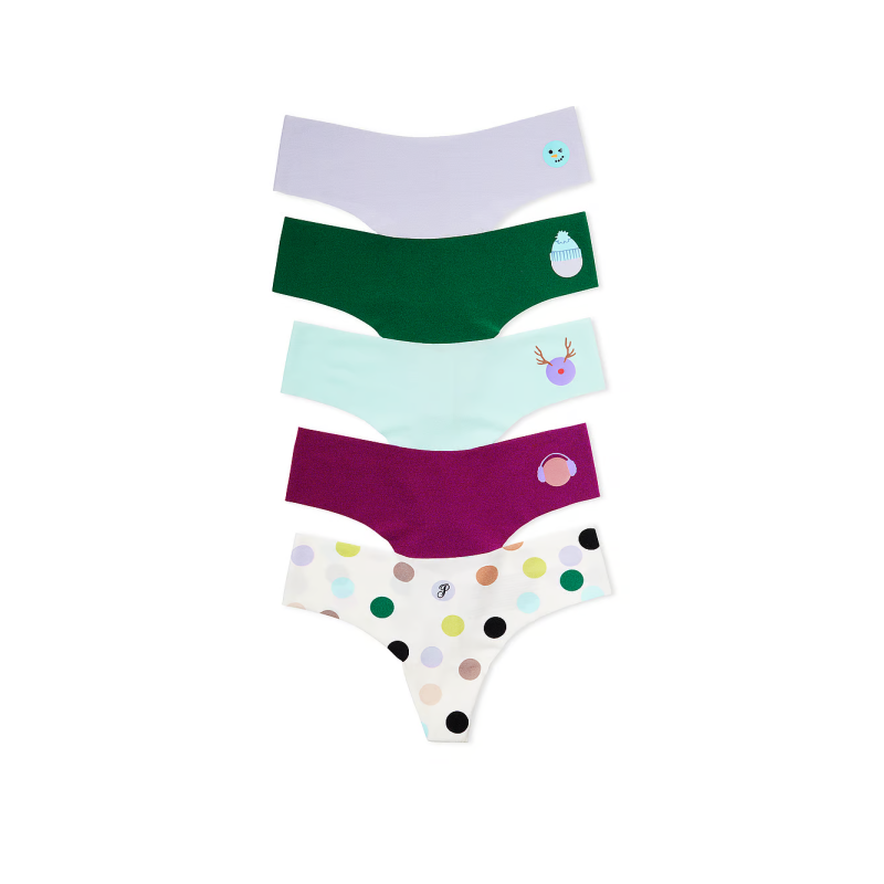 Набір жіночих трусиків 5-Pack No-Show Thong Panty N