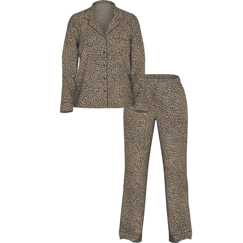 Піжама Modal Long Pajama Set Turtle Dove New Glam Leo