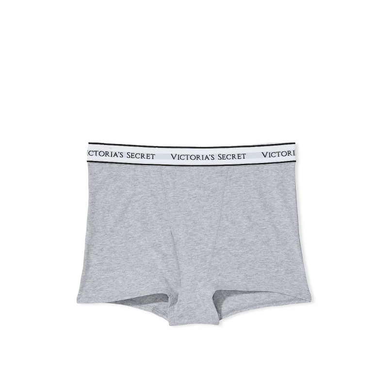 Трусики Logo Cotton High-Waist Boyshort Panty Grey
