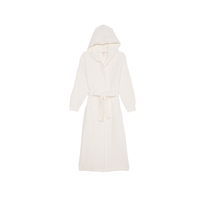 Халат довгий Chenille Hooded Long Robe White