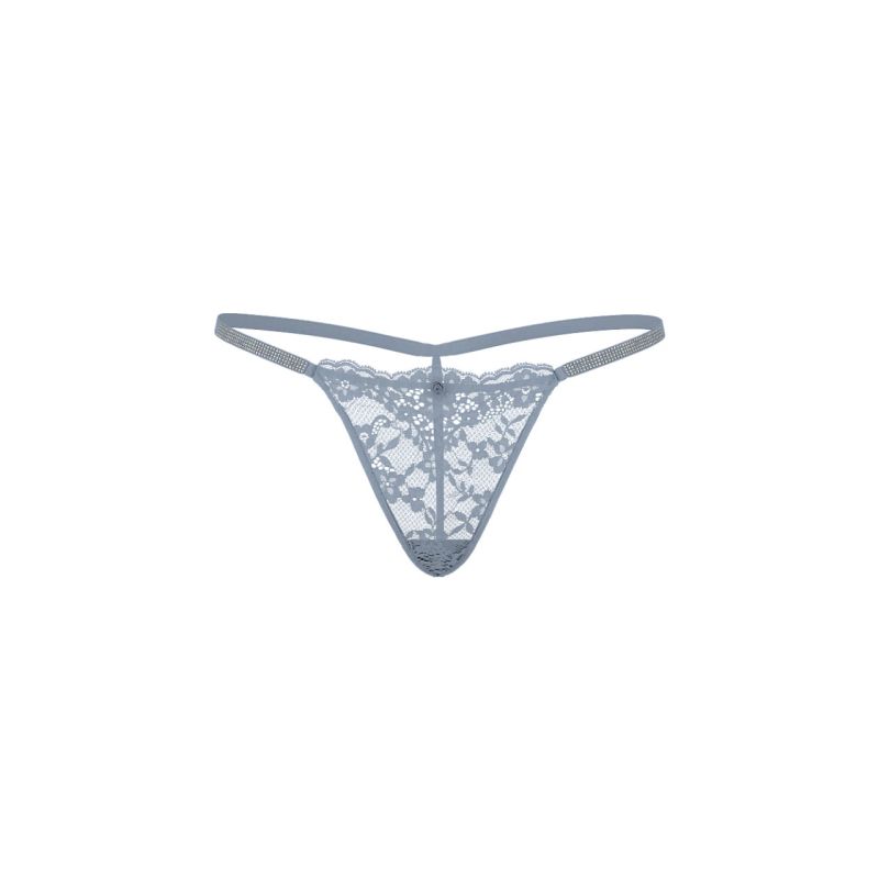 Трусики Dream Angels Twinkle Strap Lace V-String Panty Blue