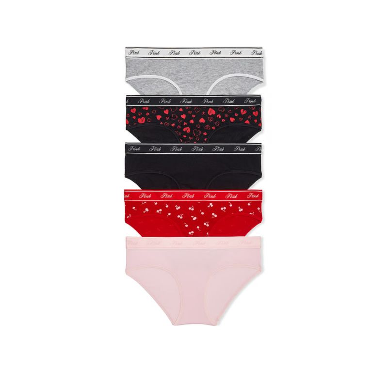 Набір трусиків 5-Pack Logo Cotton Hiphugger Panties Hearts