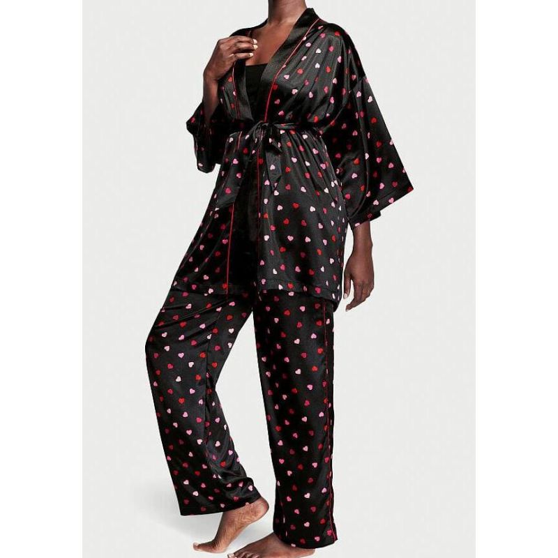 Піжама сатинова 3-Piece Satin Pajama Set