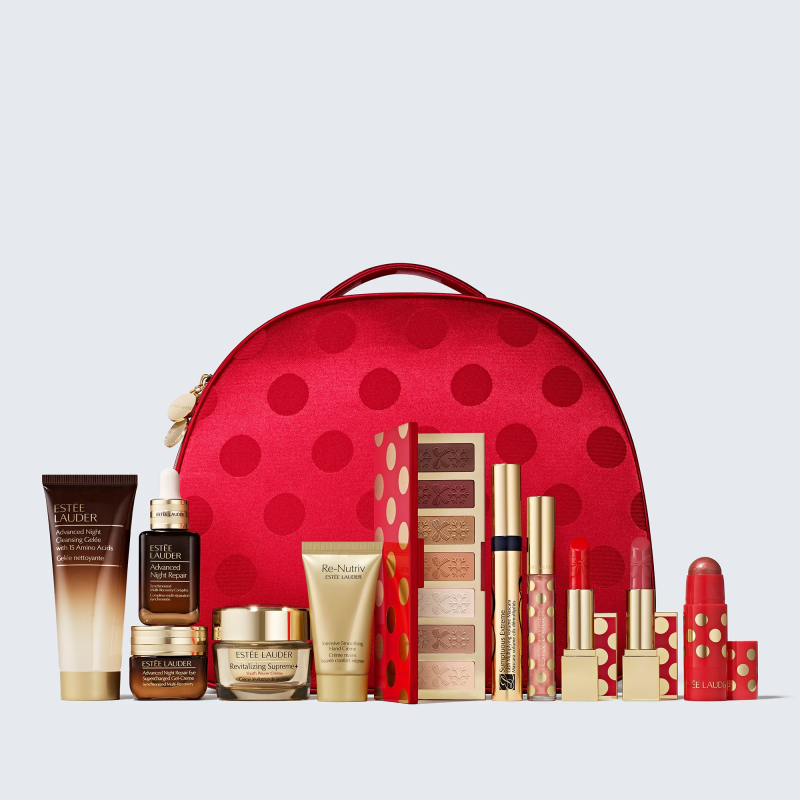 Подарунковий набір 12-Piece Holiday Blockbuster 9 Full-Size Favorites Beauty Estee Lauder оригінал