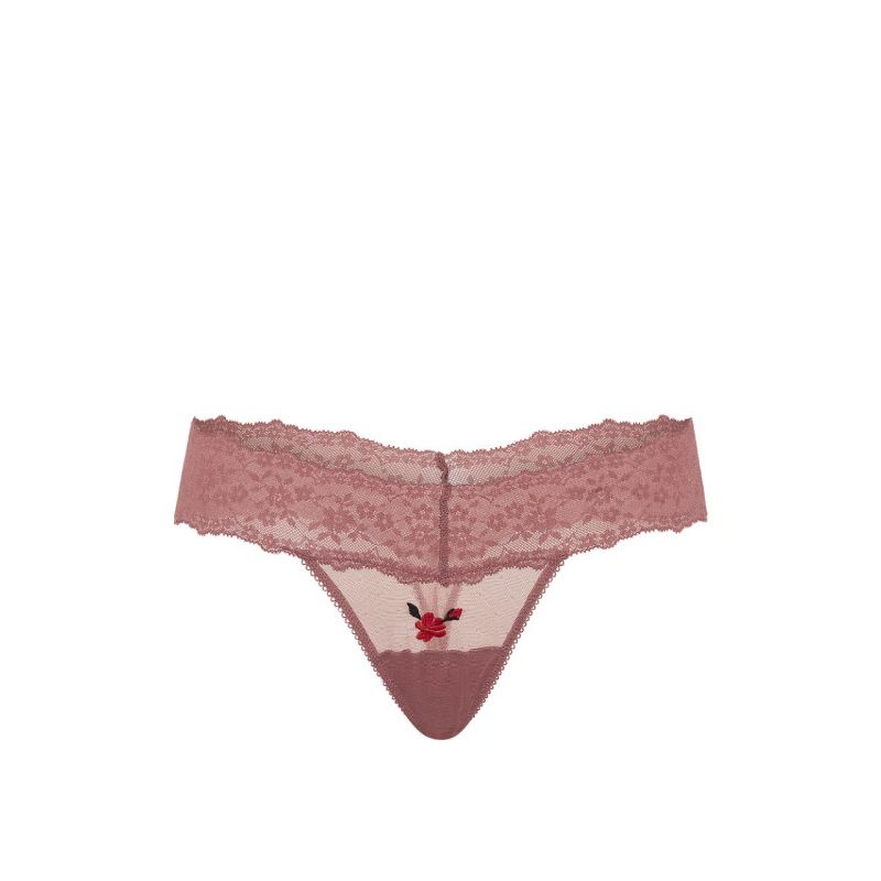 Трусики PINK Wink Thong Panty Rose Taupe