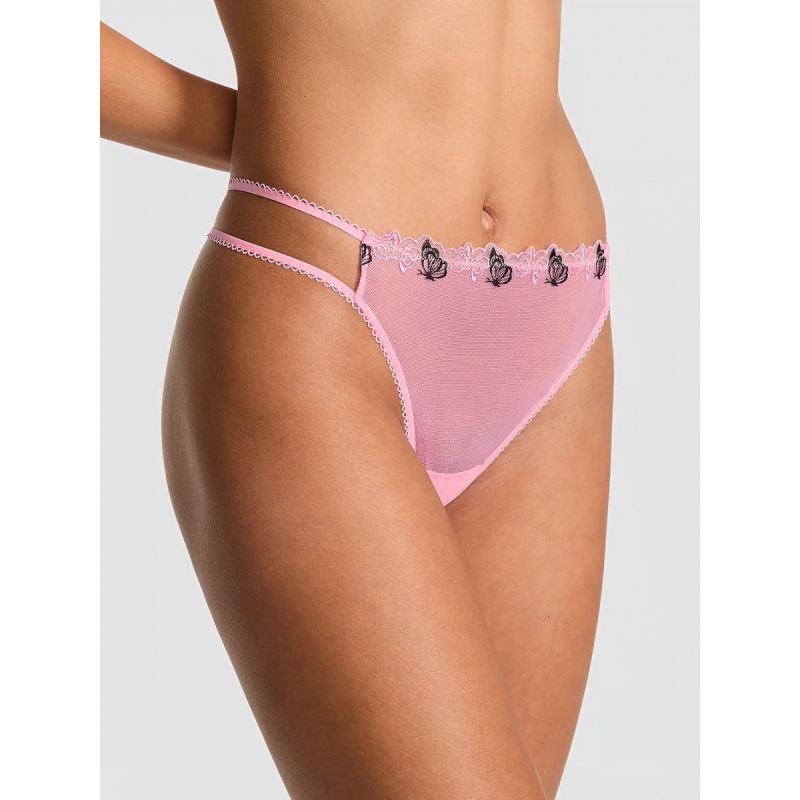 Трусики Wink Logo Strappy Thong Panty Butterfly Embroidery
