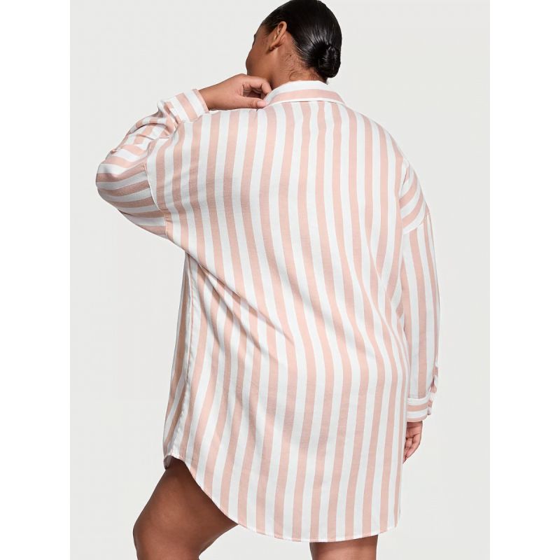 Нічна сорочка Modal-Cotton Sleepshirt Toasted Stripes