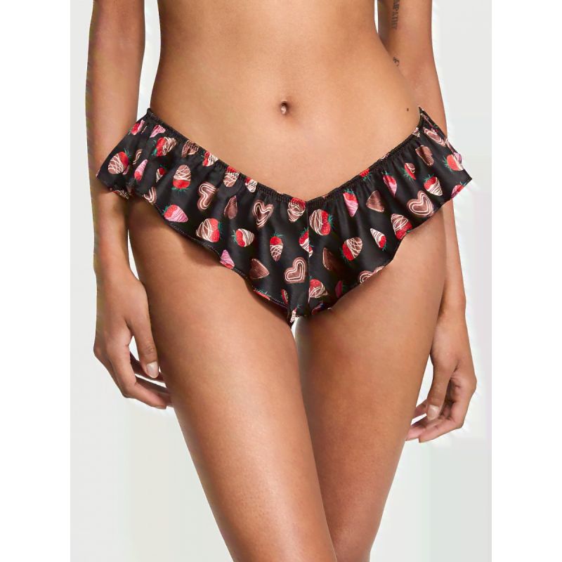 Жіночі трусики Very Sexy Satin Flutter Cheeky Panty Black Chocolates