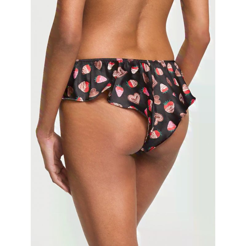 Жіночі трусики Very Sexy Satin Flutter Cheeky Panty Black Chocolates