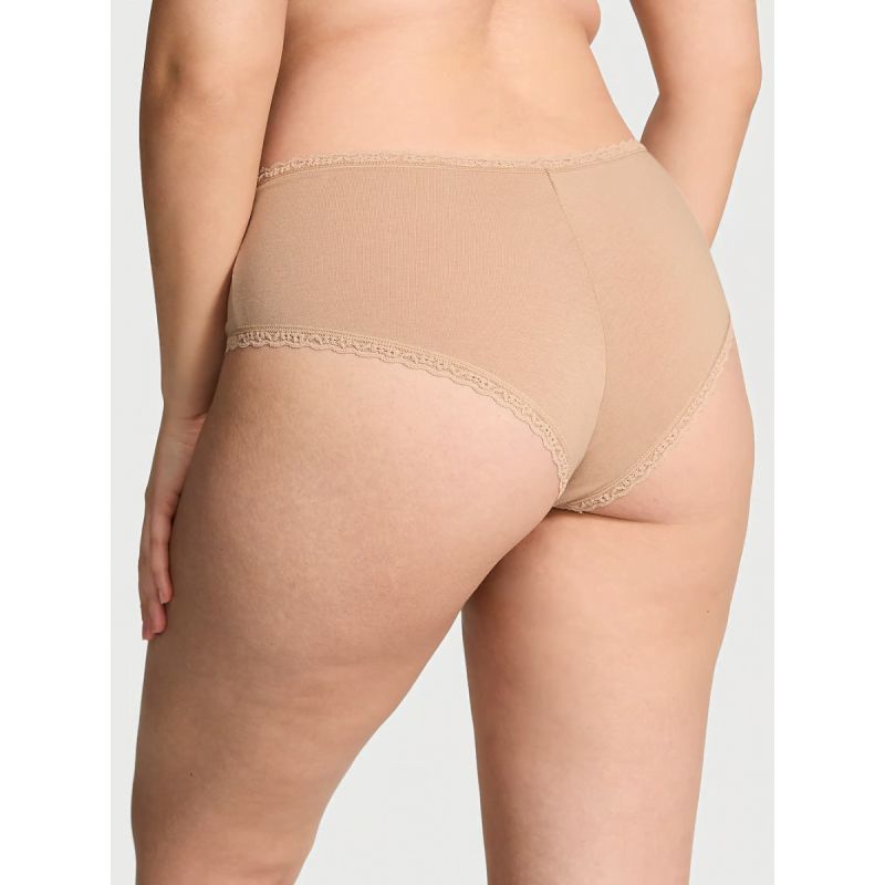 Жіночі трусики Cotton Lace-Waist Cheeky Panty Praline