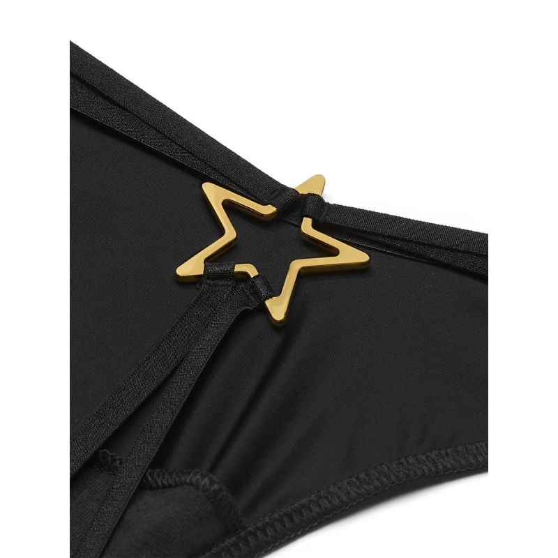 Трусики Starstruck Strappy High-Leg Thong Panty Black