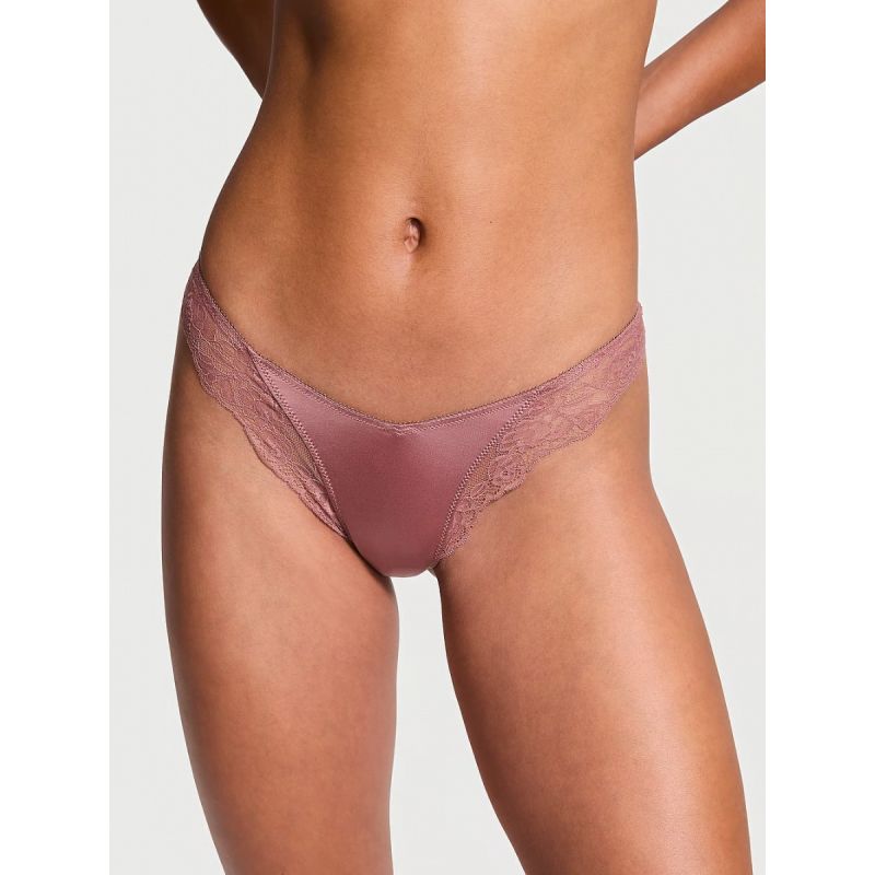 Трусики Rose Lace-Trim High-Leg Thong Panty Vintage Rose