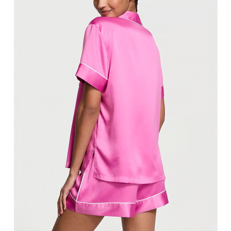 Піжама сатинова Glazed Satin Short Pajama Set New Peony